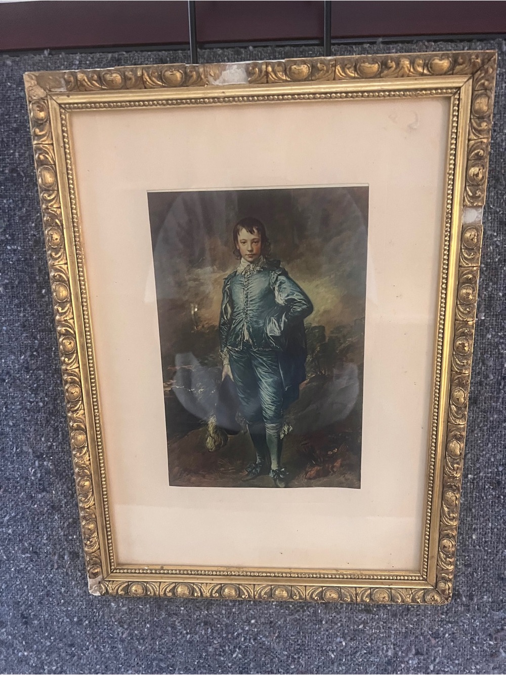 Antique Framed BLUE BOY Print